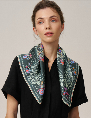 Картинка Шовкова хустина «Слобожанщина. Лісова пісня»